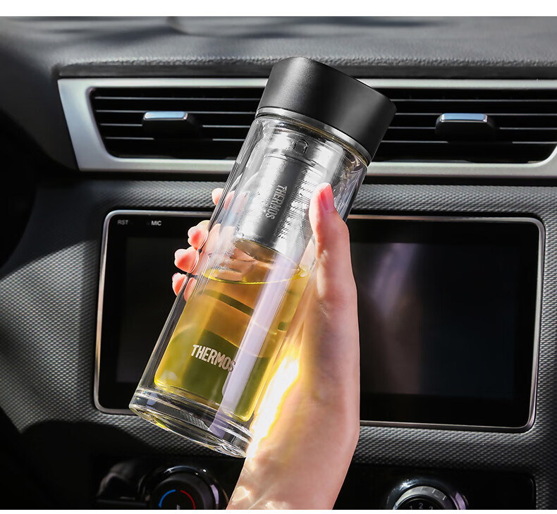 THERMOS Glass Mug Household Handle Heat-Resistant 1L Large Capacity Cold Water Jug Fruit Juice Container TCG2C-1000-S-CY 16
