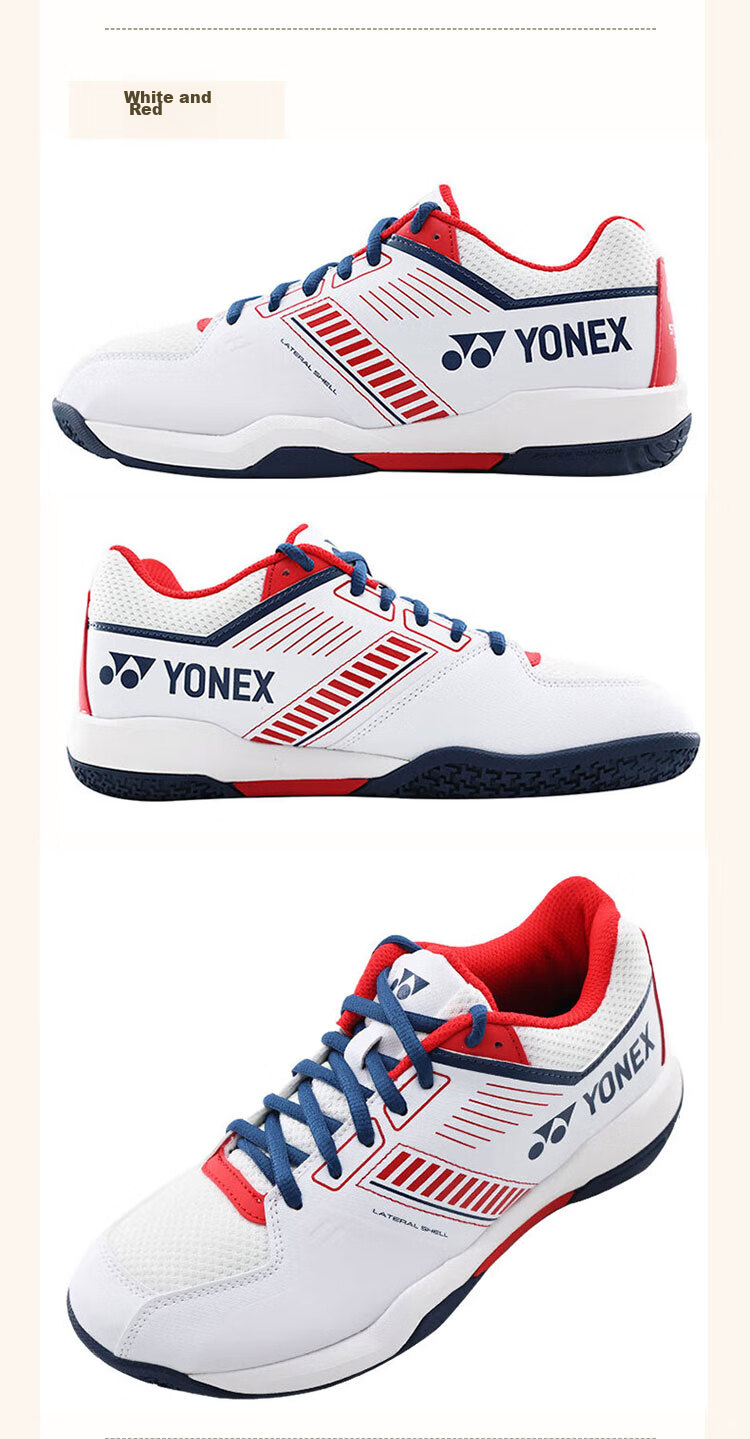 YONEX Badminton Shoes, Shock-Absorbing, Breathable, for Competition And Training, Wide Fit, Comfortable, SHBSF1WEX, White And Gold, Size 42 10