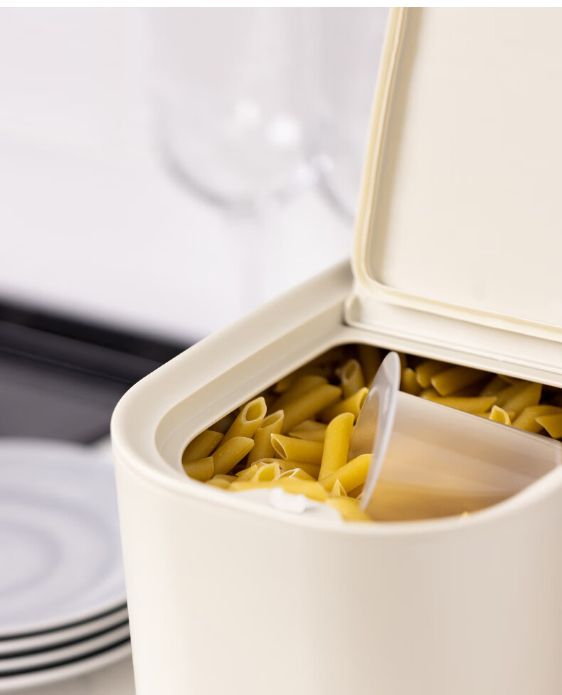 Zuutii Canadian Rice Container, 5KG Rice Bucket, Sealed Kitchen Storage Container, Rice Storage Box, Cold Smoke Ash 13