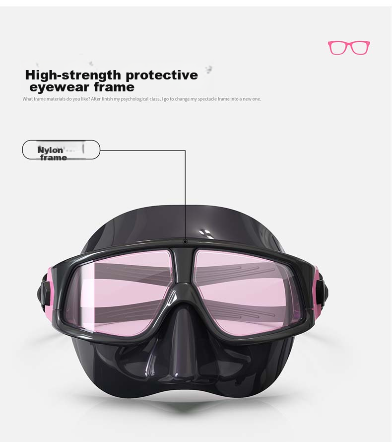 WATERTIME / Shuichuan Diving Mask, Snorkeling Goggles with Integrated Nose Bridge, Swimming Glasses, Anti-Choking Water Equipment, Diving Mask 5