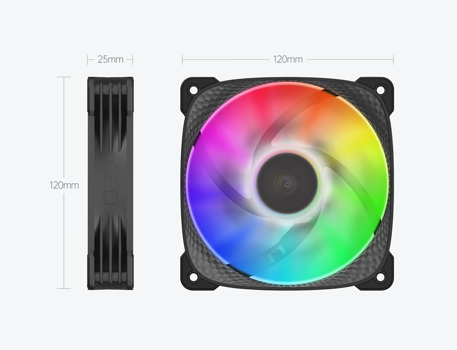 GeometricFuture Dragon Scale 2505B 12cm Case Fan ARGB Motherboard Sync Single Pack 7