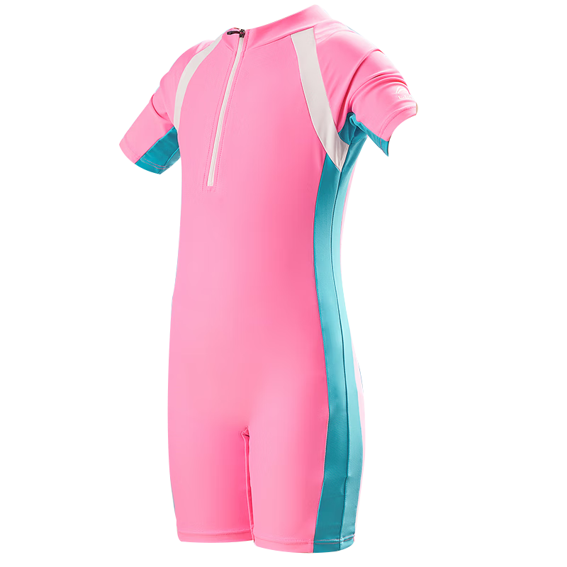 Li-Ning One-Piece Children's Swimsuit, Boys' Parent-Child Swimwear, Baby Student Swimsuit, Big And Small Children's Girls' Swimwear, 362 Pink, Size 140