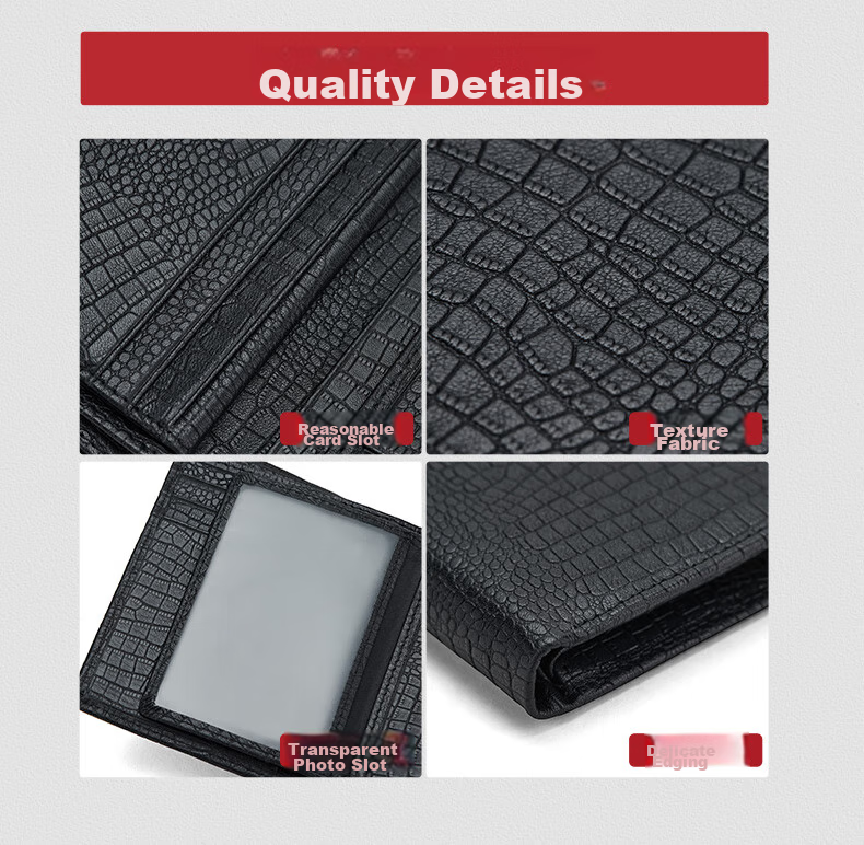 BOSTANTEN Men's Wallet, Short Style, Top-Layer Cowhide Leather, Student Foldable Multi-Card Holder, Korean-Style Clutch Wallet 9