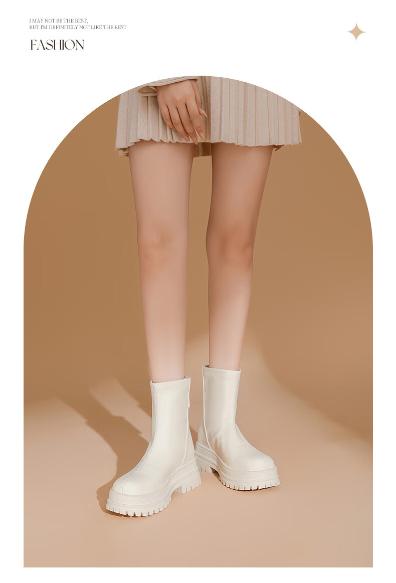 DAPHNE Fashion Heightening Ankle Boots for Women, Autumn And Winter Single Boots, Chelsea Martin Boots, Elastic Slim Boots, Black, Size 39 9