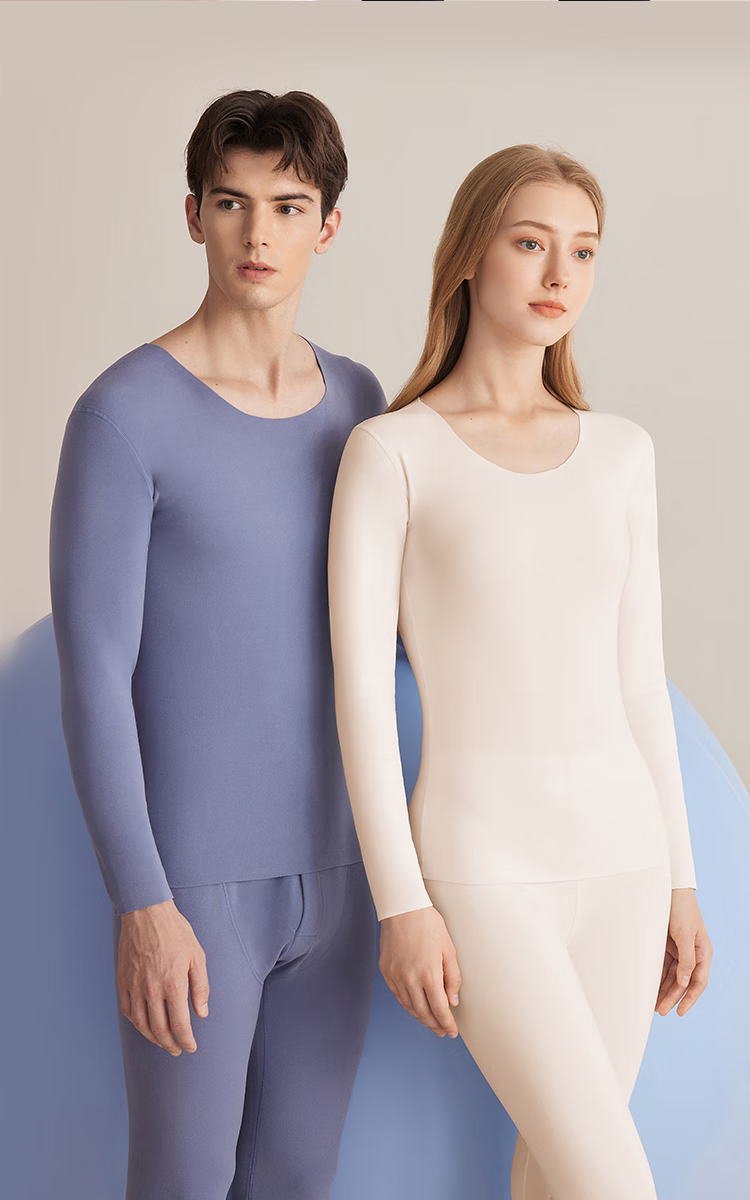 Cosmo Lady Women's Thermal Underwear Set Seamless Cationic Heating Antibacterial Antistatic Base Layer Autumn Top and Bottom 2025 Fall Winter 5