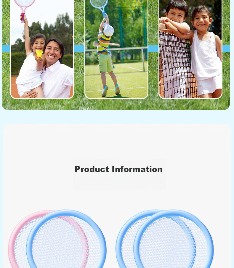 Deli Children's Badminton Racket, Large Head, Lightweight And Durable, Kids' Toy, Gift, Pink 18