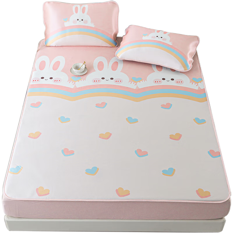Dohia Class A Washable Soft Cooling Mat, Summer Double Set of Three Pieces 200x180 [Fitted Sheet Style, Machine Washable]