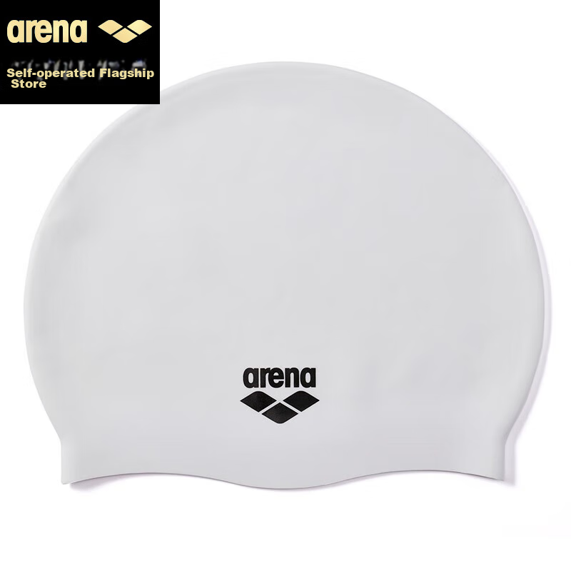 Arena Swimming Cap, Waterproof, Non-Binding, Long Hair-Friendly, Solid Color Silicone Swim Cap, Unisex