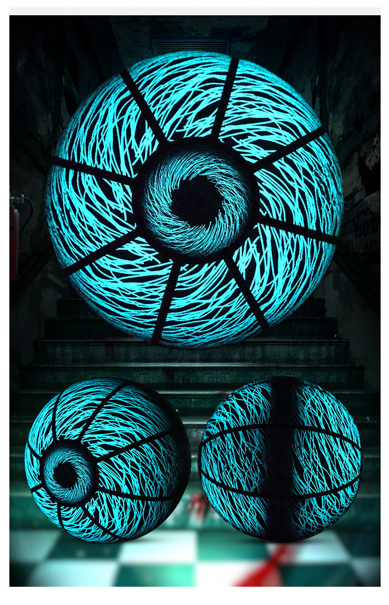 Kuangmi Demon Eye Luminous Basketball for Teenagers, Boys And Girls, Couples, Non-Slip Wear-Resistant Gift, Training And Competition Size 7 Ball 6