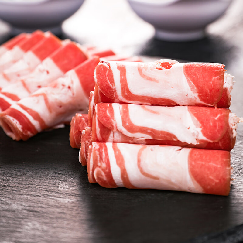 东来顺 内蒙古羔羊原切羊肉卷300g 火锅羊肉片 清真中华老字号