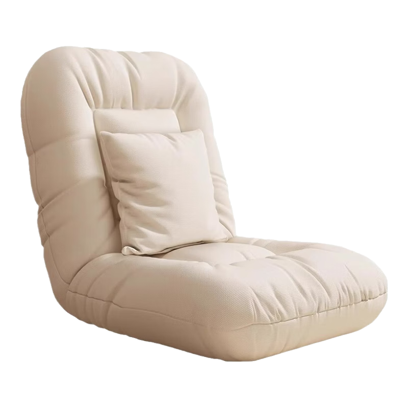 Shanshanmuyi Foldable Backrest Lazy Sofa Bed, Bedroom Fabric Sofa, Single Living Room Recliner, Bay Window Balcony Tatami