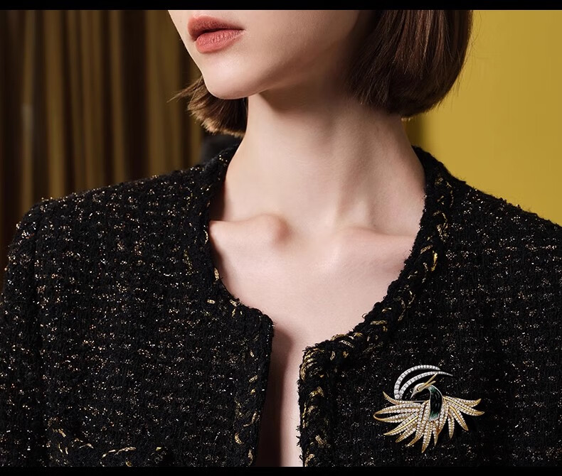 Eternelle French Eternal Original Phoenix Brooch, High-End Exquisite Niche Design Chest Flower, Autumn And Winter Accessory 4