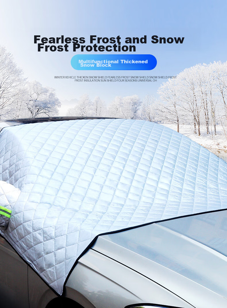 Huashi Car Windshield Sunshade, Heat Insulation Umbrella, Sun Protection Panel, All-Season Use, Anti-Freeze Half Cover 1