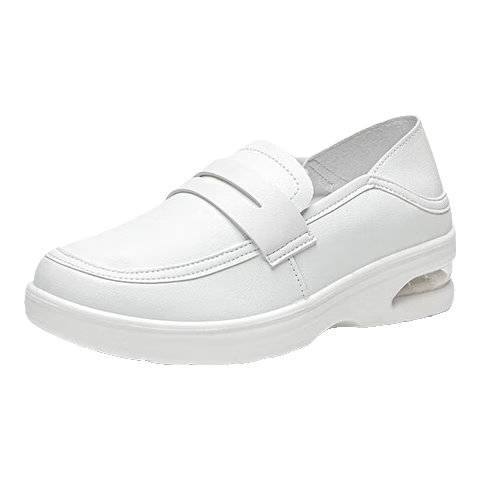 Huili Women's Shoes Spring And Summer Soft Sole Breathable Nurse Shoes Comfortable Casual Slip-On Non-Slip White Sneakers for Women, White, Size 39