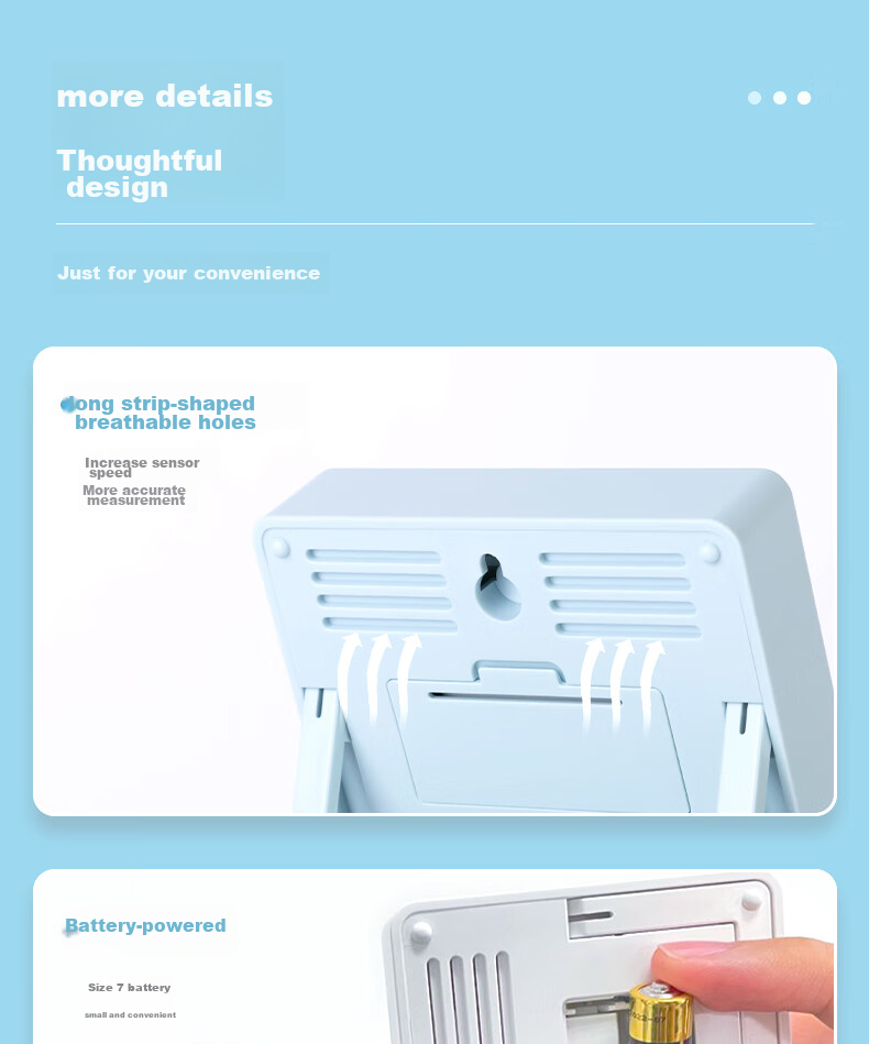 Deli Indoor Temperature And Humidity Meter LCD Electronic Thermometer And Hygrometer Gift for Elderly Children Birthday Present Baby Room Office Supplies White LE500-WH 12