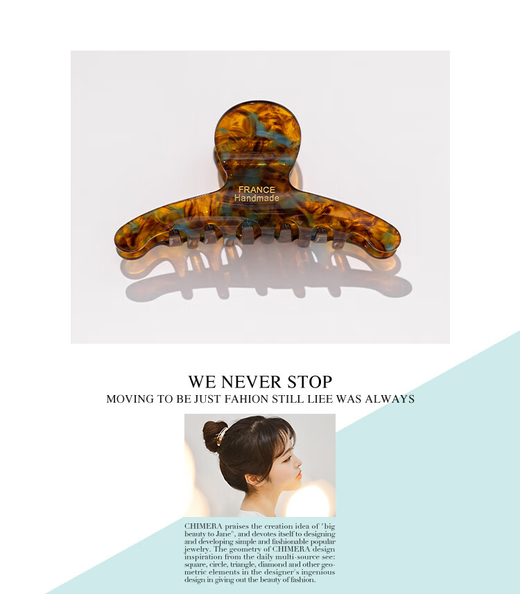 CHIMERA French Style Shark Clip Hair Claw for Updo Ponytail Hair Accessories Hairpin for Women Birthday Gift 1
