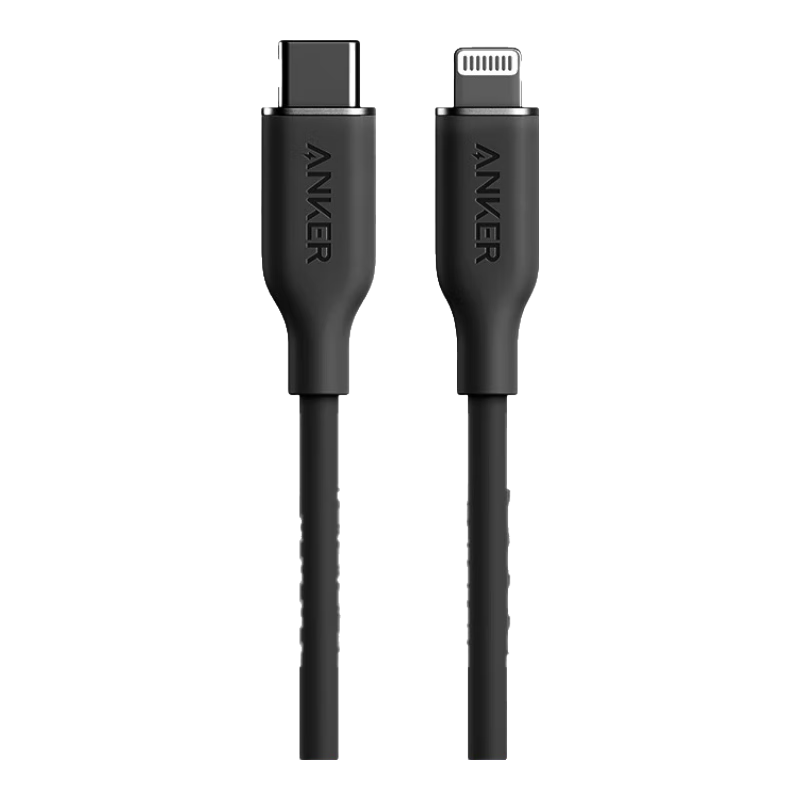 ANKE Charging Cable [MIF Certified], Compatible with IPhone 12/13/14, Skin-Friendly Type-C to Lightning Fast Charging Data Cable, 1.8m Black