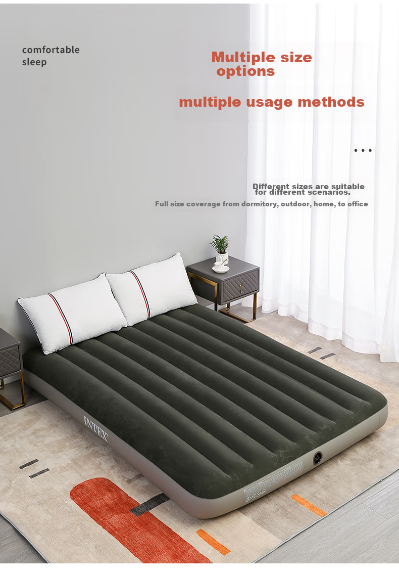 INTEX Inflatable Mattress, Camping Outdoor Air Bed, Floor Sleeping Pad, Home Automatic Inflation Bed, Single Folding Bed, 64107N 7
