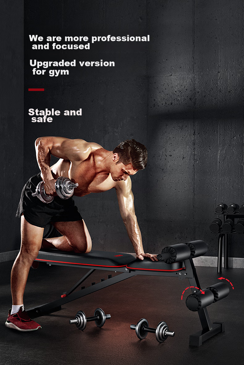 RIDO Sit-Up Assist Device, Home Fitness Equipment, Multifunctional Dumbbell Bench, Exercise Chair, Abdominal Board, Workout Machine TD30 5