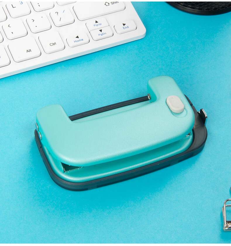 MAX Two-Hole Punch, Labor-Saving Office File Circular Hole Puncher, 10 Sheets/80g, DP-12, Gree 4