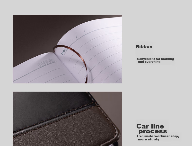 Deli 16K 120 Large Fashionable Contrasting Color Business Leather Notebook, Meeting Journal Diary Notebook Stationery Office Supplies 7910 17