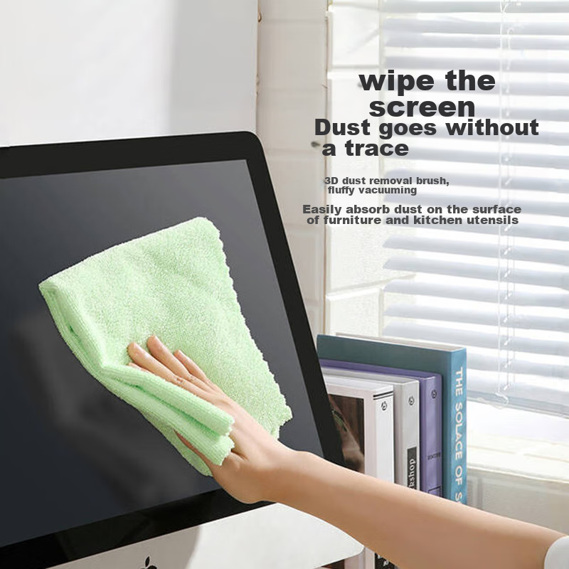 MARYYA Ultra-Fine Microfiber Cleaning Cloth, 40*40cm, 4 Pieces, for Kitchen Table Wiping, Professional Housekeeping Use, Absorbent, Streak-Free, Low Lint Shedding