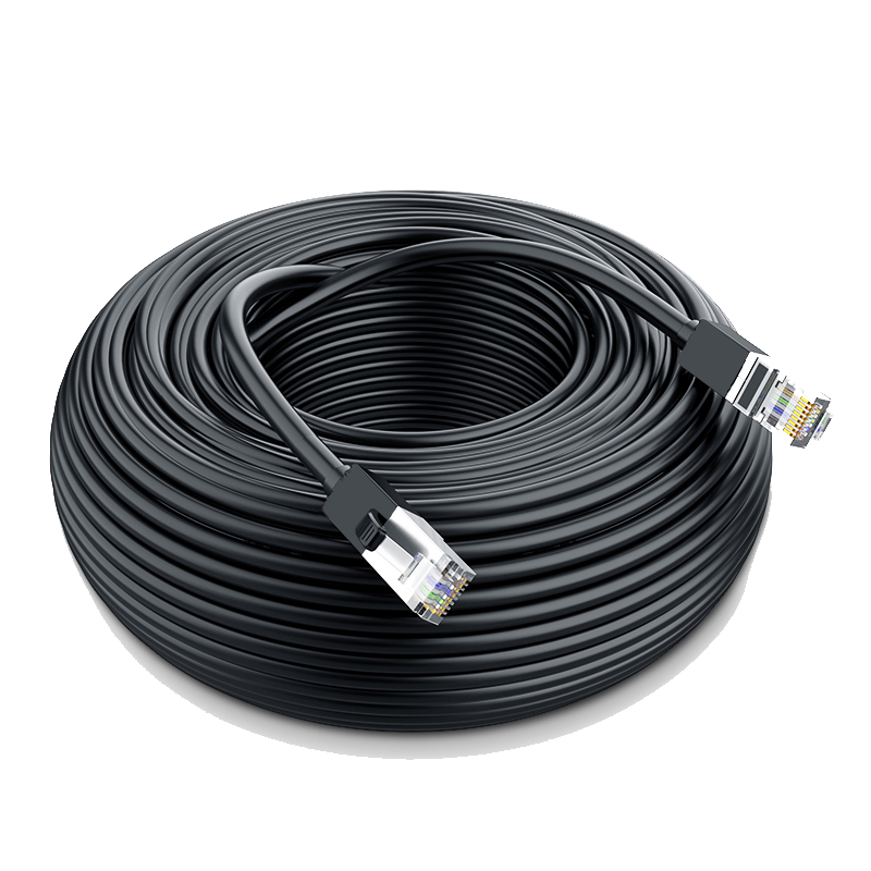 Rongweisheng Cat5e Ethernet Cable, Double-Layer Sheathed Outdoor Waterproof Freeze-Proof Sun-Resistant with RJ45 Connectors Finished Network Patch Cable, 100Mbps High-Speed Broadband Cable, 90 Meters RWS-CPWX