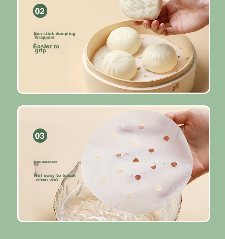Dengbi Steamer Paper, Steaming Bun And Mantou Liner, Disposable Steamer Cloth, Steaming Paper, Steamer Pad, Steamer Mat 15