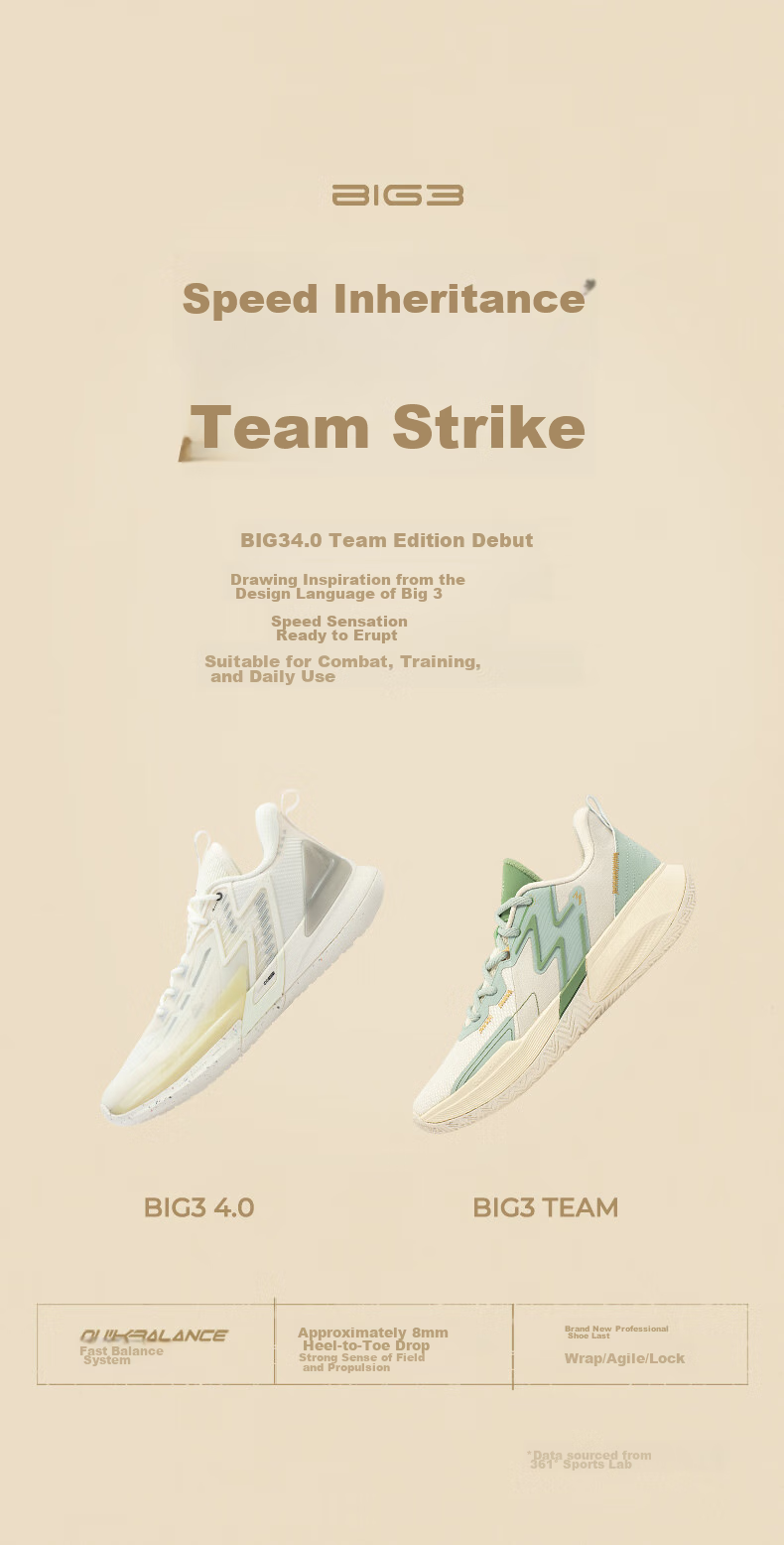 361° Basketball Shoes BIG3Team Spring And Summer Youth Professional Low-Top Sneakers for Men 672331109-2 2
