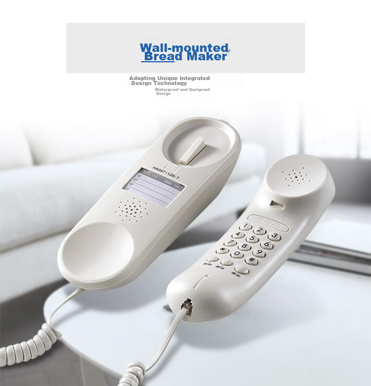 BBK Landline Telephone, Fixed-Line Phone for Office And Home Use, Wall-Mounted Breadboard Phone, Dust-Proof And Waterproof, HA126T Jade White 3