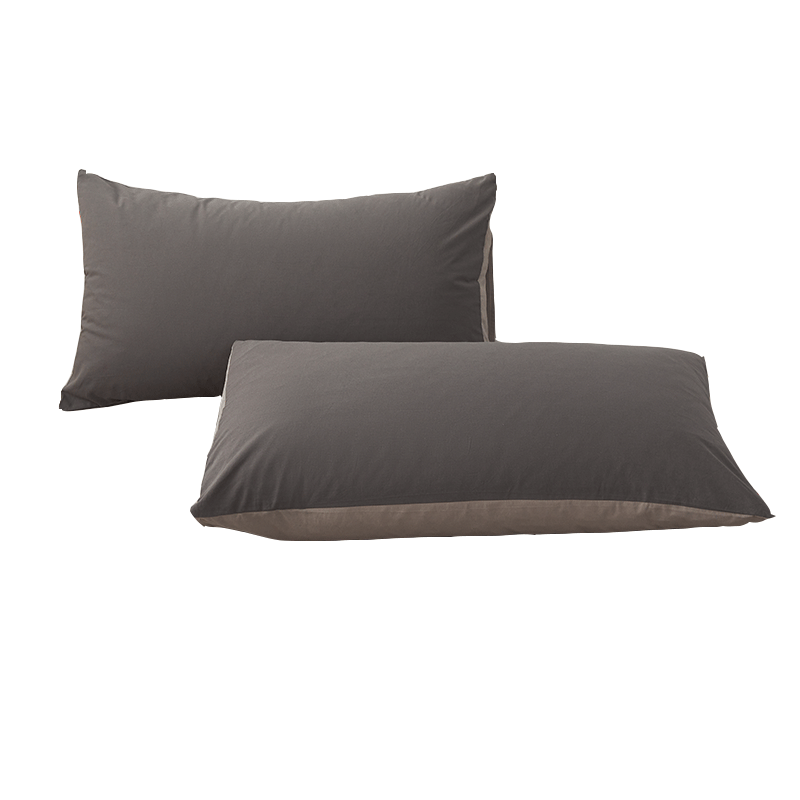 MINISO 100% Pure Cotton Pillowcase Set of Two, All-Cotton Woven Washed Cotton Pillow Protector Cover, Pillowcase Set of Two, 48*74cm
