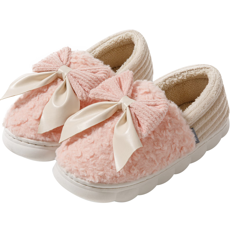 Taxiang Cotton Slippers for Men And Women, Indoor Home Use, Thick Sole, Warm Plush Cotton Shoes TR239