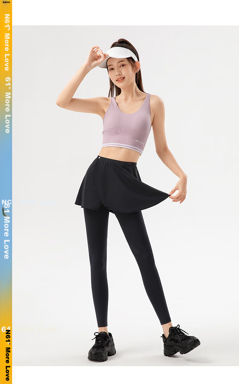 361° Yoga Pants, Skirt Cover-Up, Anti-Exposure, One-Piece Outer Layer, Sports Hip-Covering Skirt, Short Yoga Skirt, Running Skirt Cover-Up 20