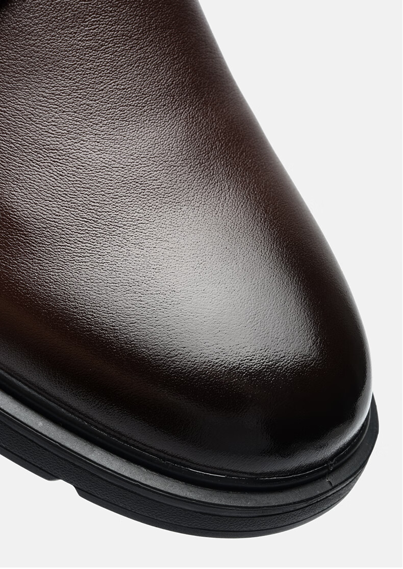 HLA Leather Shoes, Men's Formal Dress Shoes, Business Heightening Derby Shoes HAAPXM1EBH081, Black Heightening, Size 39 19