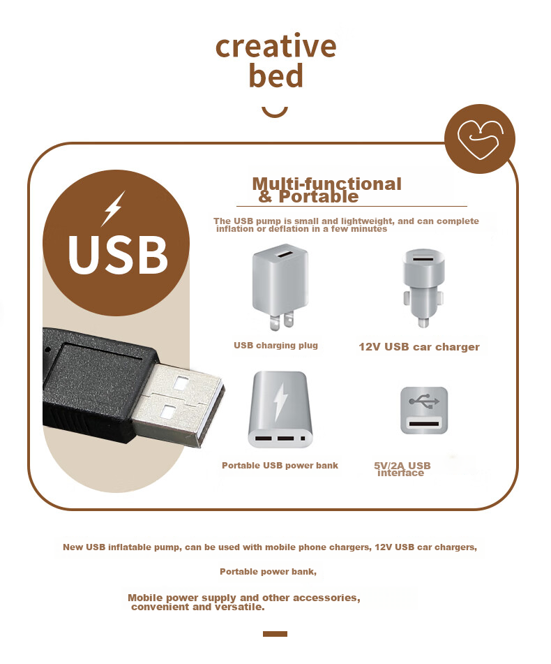 INTEX Built-In Electric Pump USB Port Inflatable Single-Person Air Mattress for Home Use, Portable Automatic Inflation 64112 with 1 Pillow 4
