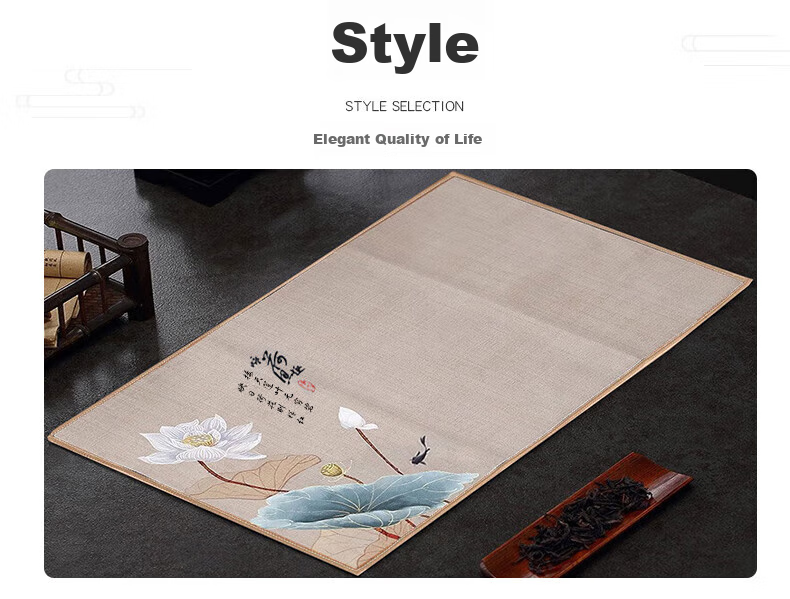MENGTING Tea Towel, Absorbent High-Quality Tea Table Cloth, Non-Shedding Towel for Tea Set Accessories, Pack of 3 3