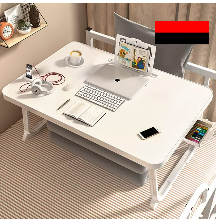 Huakaizhixing Bedside Table, Laptop Desk, Study Desk, Writing Desk, BGZ698 Black, 70*48 15