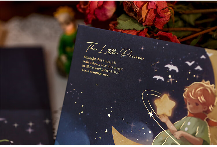 Jiamo Little Prince Envelope And Letter Set, Romantic Love Letter Stationery, Artistic High-End Feel, Birthday Gift for Boyfriend Girlfriend Teacher Classmate, 4 Styles Available, Mother's Day Gift 7