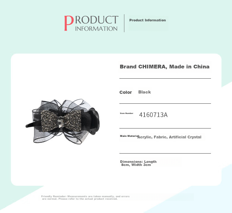 CHIMERA Large Internet-Famous Shark Clip Hair Accessory, Bow Claw Clip, Back of Head Hairpin, Hair Barrette for Women, Mid-Autumn Festival Gift 8