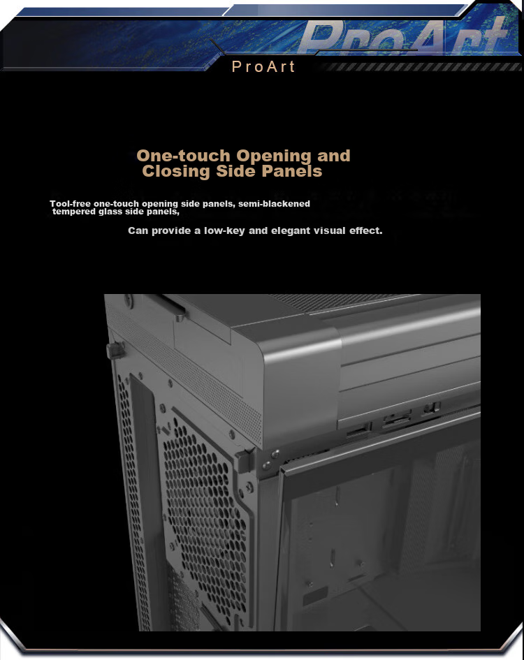 ASUS Chuangmeng 60 PA602 Walnut Art Edition Case, Powerful Cooling, Infrared Dust Detection, Tool-Free Disassembly And Assembly, Power Button Lock, PWM One-Button Setting 11