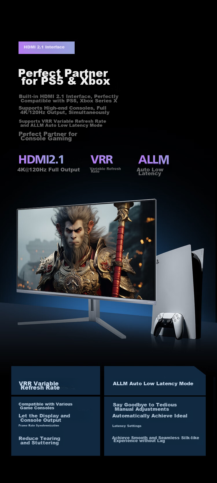 Philips EVNIA 27-inch 5K 180Hz / 2K 350Hz Dual-Mode Fast IPS Low Blue Light STW Film Full-Power DP2.1 Gaming Monitor 27M2G5800 14