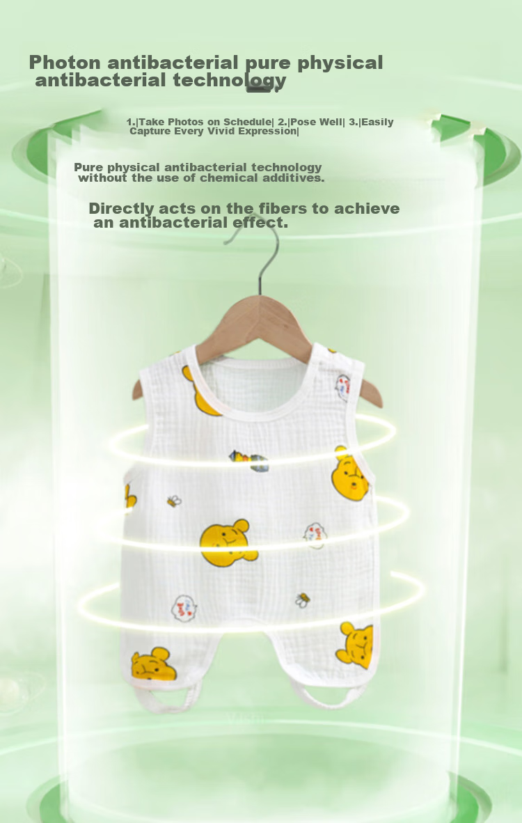 9I9 Baby Belly Cover, Pure Cotton Gauze, Thin Summer Protection for Stomach, Newborn Half-Back Shirt, Baby Belly Wrap with Legs, Sleeping Bag, 2 Pieces A300 8