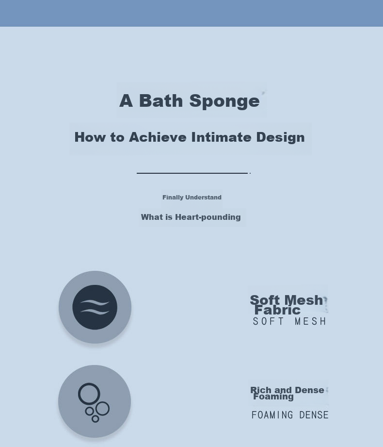 CHAHUA PE Material Bath Sponge, Exfoliating And Scrubbing, 1 Piece, Back Scrubber, Bathing Essential, Must-Have for Showering 4
