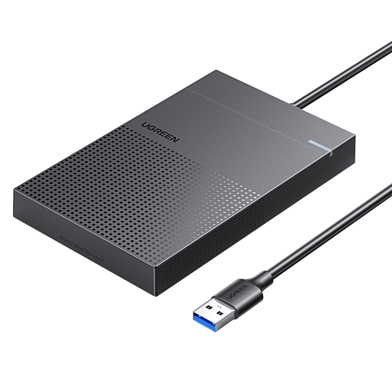 UGREEN USB3.0 External Hard Drive Enclosure, 2.5-Inch Hard Drive Case, Compatible with Laptops And Desktop Computers, SATA Interface for SSD And Mechanical Hard Drives, Model 30719