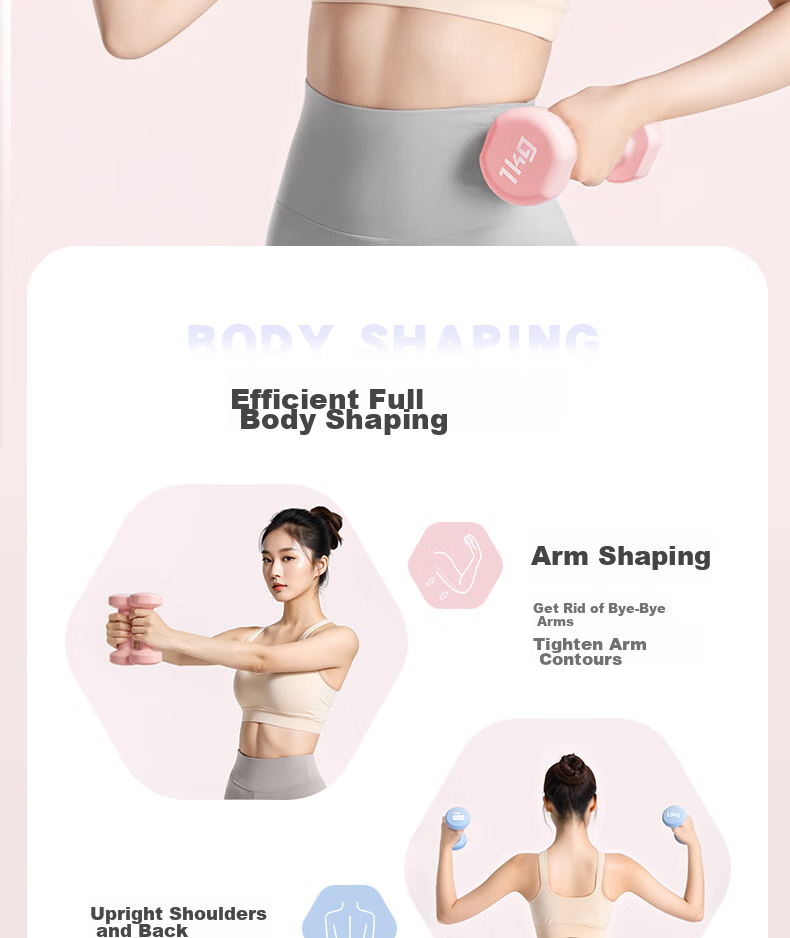 Li-Ning Color-Coated Dumbbells for Men And Women, Home Fitness Small Dumbbells, Ladies' Arm Shaping And Strength Training, 3kg*2 4