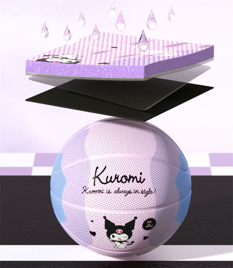 Mesuca Kids Basketball Size 5 Youth Girls Kuromi Series Foam Rubber Basketball Size 5 8