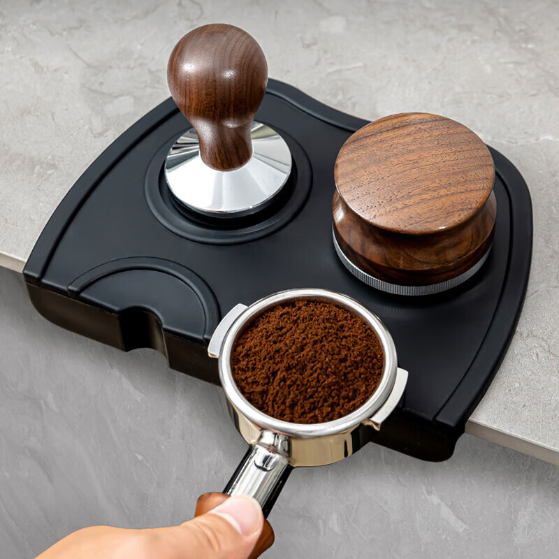 YIJUKE Coffee Tamper Pad, Barista Coffee Machine Non-Slip Silicone Mat, Italian Handle Pad, Tamper Press, Powder Dispenser Mat, Storage Pad
