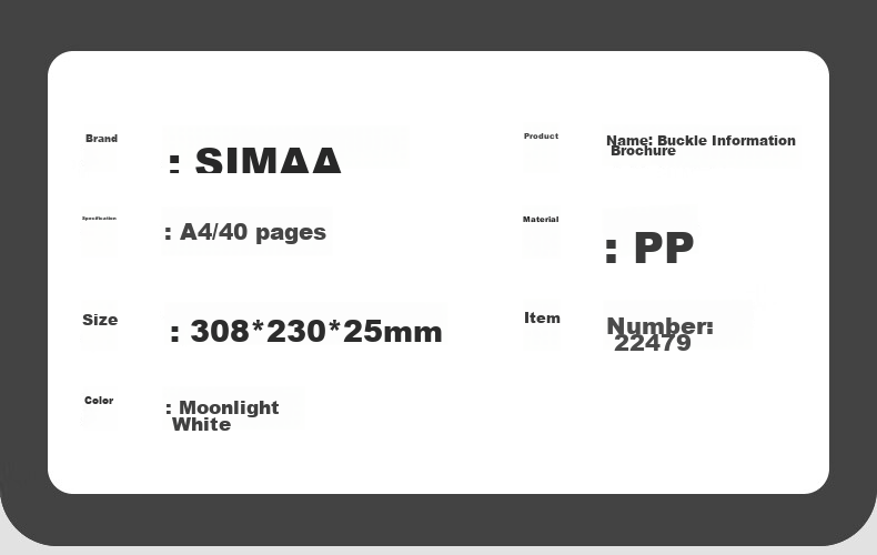 SIMAA A4/40-Page Document Folder [Upgraded Buckle Version], Multi-Layer Exam Paper Storage Bag for Students, File Folder with Prenatal Checkup Report Insert Pages, Bright Moon White, 22479 9