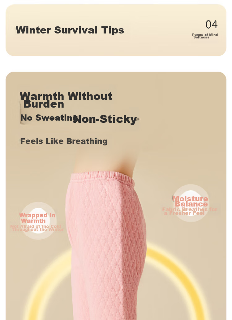 LangSha [7A Antibacterial Three-Layer Padded] Children's Autumn Pants, Girls' Thermal Underwear, Middle School Students' Thickened School Uniform Essential, Cotton Thermal Pants 8