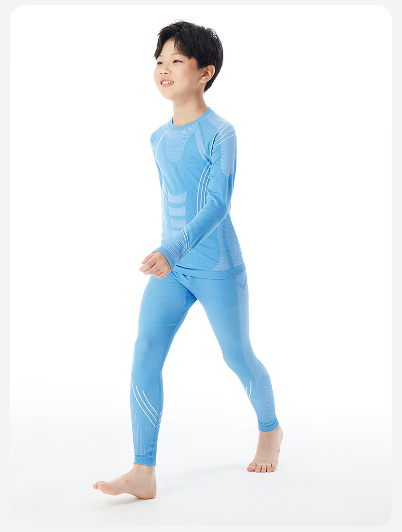 SURPINE Children's Merino Wool Ski Quick-Dry Shirt, Moisture-Wicking Antibacterial Underwear 16